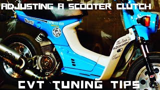 How to Adjust a Scooter Clutch CVT Tuning [upl. by Aronoff517]