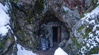 Trapped in a Blizzard Mysterious Cave Shelter Saves My Life [upl. by Oneg619]