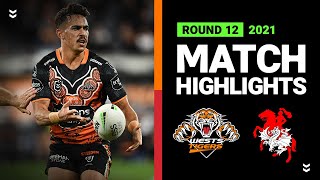 Wests Tigers v Dragons Match Highlights  Round 12 2021  Telstra Premiership  NRL [upl. by Allemap]