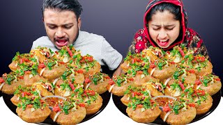 SPICY VELPURI EATING CHALLENGE  pani puri eating  Hungry Balika [upl. by Alrats]