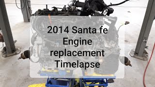 2014 Santa fe Engine replacement [upl. by Eenafit682]