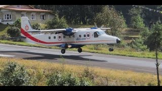 Landings and Takeoffs at Lukla Airport 2800m  New High definition footage [upl. by Shantee]