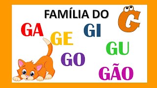 Família silábica do GLetra GGA GE GI GO GU GÃO [upl. by Naened]