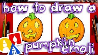 How To Draw The Pumpkin Emoji [upl. by Alaek]