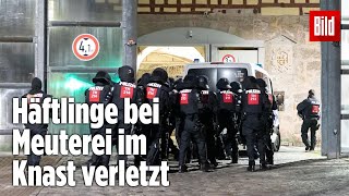 Gefängnismeuterei Polizei stürmt Knast in Thüringen  JVA Untermaßfeld [upl. by Oeflein516]