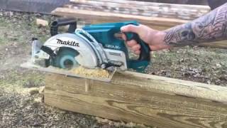 Makita DRS780Z 714quot Brushless 36V Rear Handle Circular Saw [upl. by Neliac590]