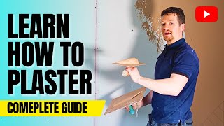 Plastering A Wall For Beginners  FULL PROCESS FROM START TO FINISH [upl. by Llemaj]