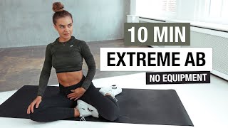 10 MIN EXTREME AB WORKOUT [upl. by Yelknirb]