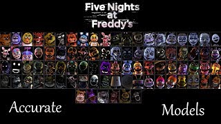 Most Accurate FNaF SFM Models 2018 Outdated Watch 2021 Ver [upl. by Astiram]