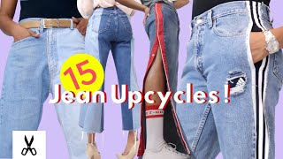 15 Amazingly Clever Jean Upcycles  Best Thrift Flips [upl. by Ahsikad477]