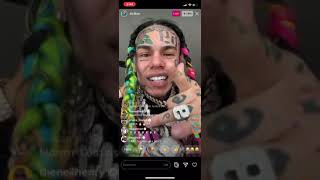 6ix9ine First Instagram Live After Release From Prison 582020 [upl. by Jelene]