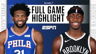 Philadelphia 76ers vs Brooklyn Nets FULL GAME HIGHLIGHTS  NBA on ESPN [upl. by Rozek288]