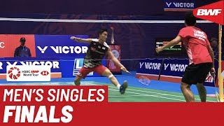 F  MS  Kento MOMOTA JPN 1 vs Anthony Sinisuka GINTING INA 7  BWF 2019 [upl. by Tandie]