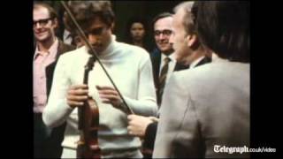 Yehudi Menuhin plays rare Stradivarius violin [upl. by Aniras]