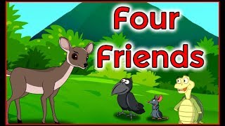 Four Friends  English Cartoon  Panchatantra Moral Stories  Maha Cartoon TV English [upl. by Yleve]