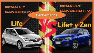 Renault Sandero LIfe 8v vs Renault Sandero Life 16v El Paredón Performance [upl. by Grimes]