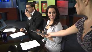 News Anchor tricked into licking iPad on April Fools Day 2011 [upl. by Tia866]